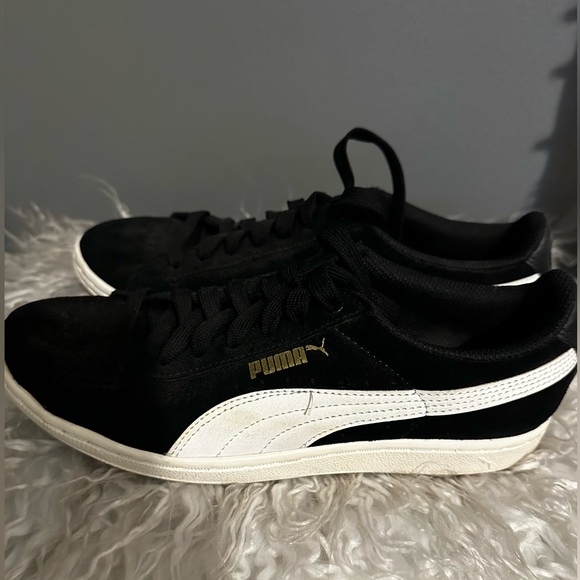 Puma Black and White Suede Classic Sneakers - Picture 4 of 6